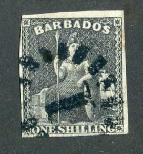 wxx186 Barbados 1859 scott #9 Forgery  (offers welcome)