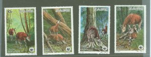 Zaire #1168-1171 Mint (NH) Single (Complete Set) (Fauna)