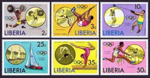 Liberia 1976 Sc#736/741 MONTREAL OLYMPIC GAMES Set (6) Perforated MNH