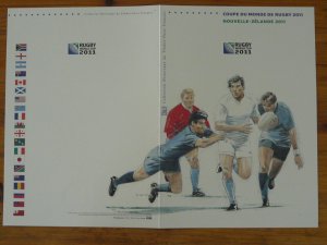 rugby world cup New Zealand 2011 FDC folder with engraving 2011-519