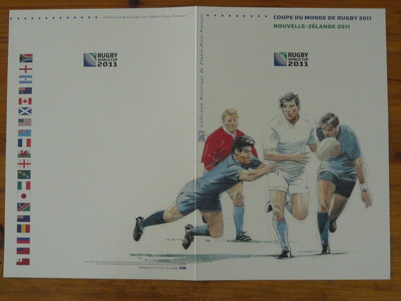 rugby world cup New Zealand 2011 FDC folder with engraving 2011-519