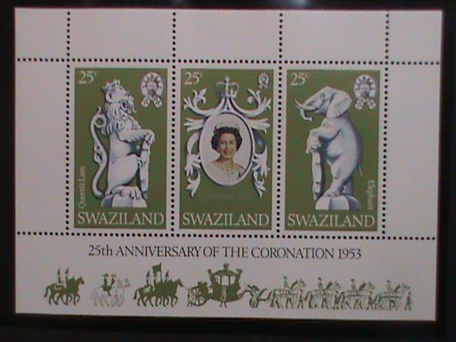 SWAZILAND-1978- REMEMBER ALWAYS-QUEEN ELIZABETH II -S/S 25TH ANNIV-CORONATION