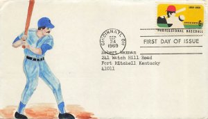 1381 6c PROFESSIONAL BASEBALL - Unknown hand painted