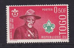 Togo   #401 MNH  1961  boy scouts 50c