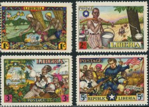 Liberia #309-312 Love of Liberty Paintings Africa Postage Stamps 1949 Mint NH