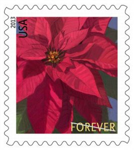 Holiday Poinsettia ATM Booklet Pane of 18 - Postage Stamps Scott 4821a
