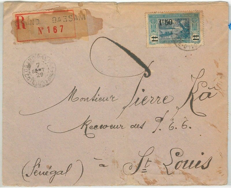 44838 - IVORY COAST Ivory Coast - POSTAL HISTORY - REGISTERED COVER to SENEGAL-