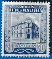 VENEZUELA SCOTT#654 1953 CARACAS POST OFFICE - USED