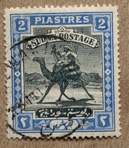 Sudan 1898 2p Camel Post, nicely used. Scott 14, CV $4.00. SG 15