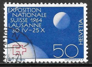 Switzerland 432: 50c EXPO Emblem on Globe, Moon, used, F-VF