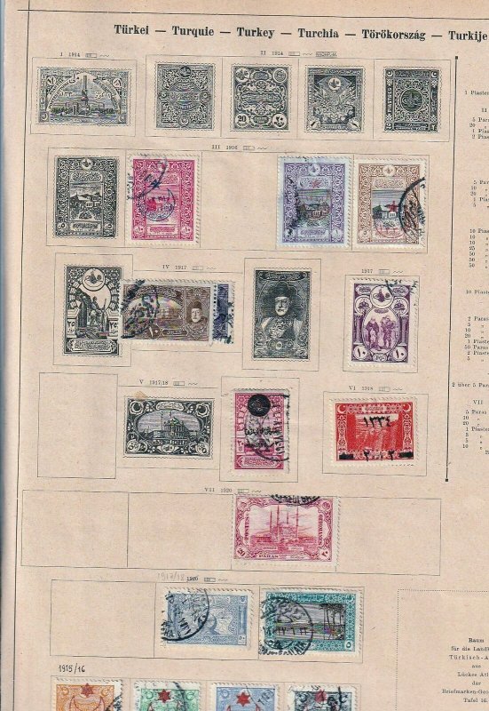 Czechoslovakia Turkey M&U on Old Pages (Aprx 90 Items) Goy1214