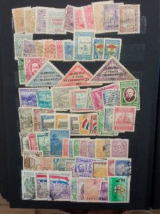 Extensive Collection of +3000 Latin American used Stamps in stockbook variety