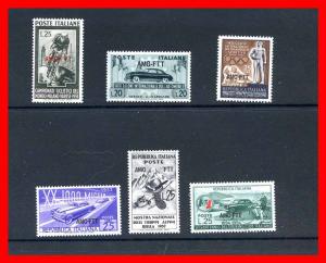 Italy Trieste A 1951-1954, 6 diff issues - all VLH