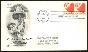 U.S. #1518 FDC F-VF PAIR