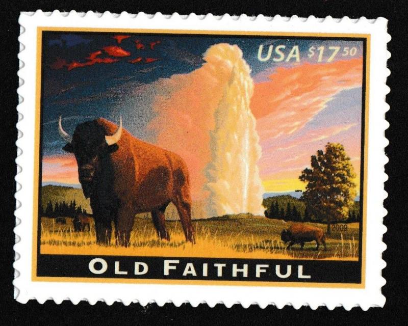 US 4379 Express Mail Old Faithful $17.50 single (1 stamp) MNH 2009