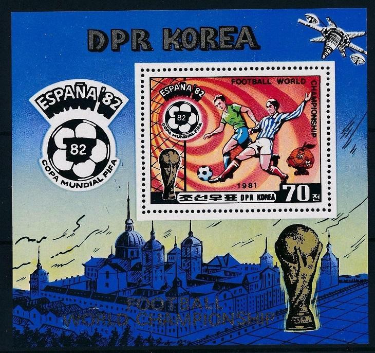 1981Korea,North 2104/B94 1982 World championship on football of Spain 10,00 €