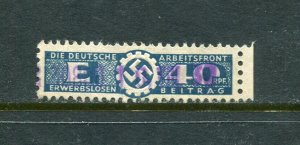 x07 - GERMANY 1930s-40s Arbeitsfront REVENUE Stamp. Used