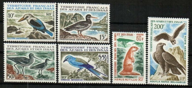 Afars & Issas Stamp 310-314 C50  - 5 birds and 1 animal