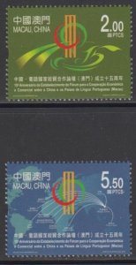 Macau 2018 15th Anniv of Forum for Chinese-Portuguese Trade Stamps Set of 2 MNH