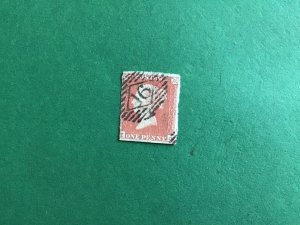 Queen Victoria 1841 British Penny Red Imperf  Stamp  R44165