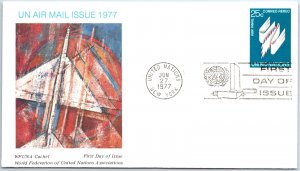 UN UNITED NATIONS FIRST DAY OF ISSUE COVER WFUNA SPECIAL CACHET #5