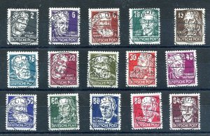 GERMANY DDR DEMOCRATIC REPUBLIC 1953 SCOTT 122-136 PERSONALITIES 2 SUPERB USED