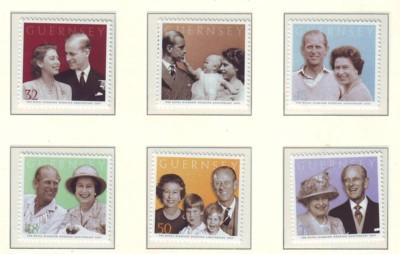 Guernsey Sc 946-1 2007 Royal Anniversary stamp set mint NH