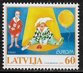 Latvia #549 MNH Stamp - Europa - Circus