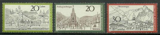 Germany #1047-9 MNH Set, German Towns 