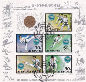 G015 Korea 1992 The 8th World Taekwondo Championship minisheet CTO