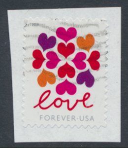 USA   Sc# 5339  self-adhesive on piece Love Forever  2019   see scan & details