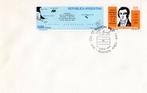 Argentina 1982 Sc#1366a  Malvinas First Commander Pair F.D.C.