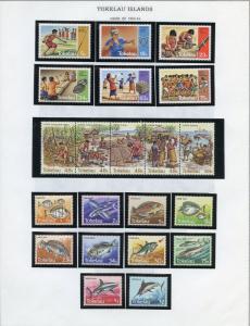 TOKELAU SELECTION OF MINT NEVER HINGED ON ALBUM PAGES AS SHOWN
