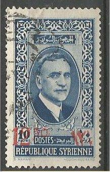 SYRIA, 1943, used 12.50p on 10p President Hashem, Scott 269