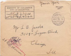 United States A.E.F. World War I Soldier's Free Mail 1919 Third Army, A.P.O. ...