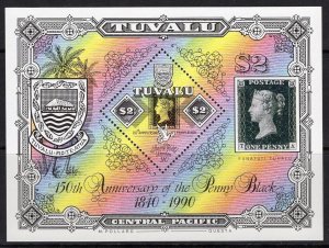 TUVALU SGMS577 1990 I50TH ANNIV OF THE PENNY BLACK MNH