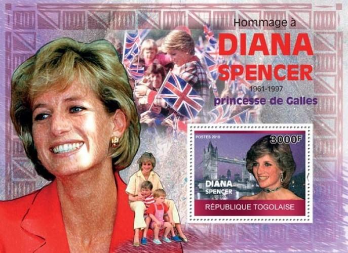 TOGO 2010 SHEET PRINCESS DIANA ROYALTY tg10213b