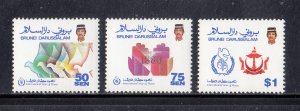 Brunei Scott #356-358 MNH