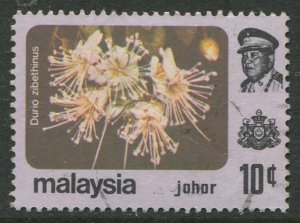 STAMP STATION PERTH Johore #186 Sultan Ismail Flowers Used 1979