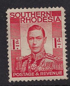 Southern Rhodesia 1937 KGV1 1d MM Stamp SG 41 (A112)