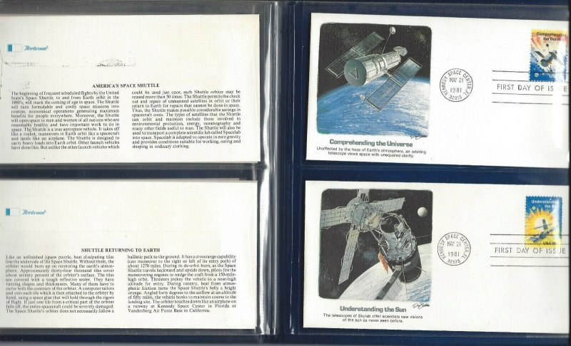 US, Space Shuttle Commemorative Collection, Original package, FDC