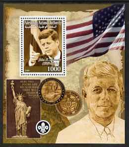 PALESTINIAN N.A. - 2008 - John F Kennedy - Perf Souv Sheet - Mint Never Hinged