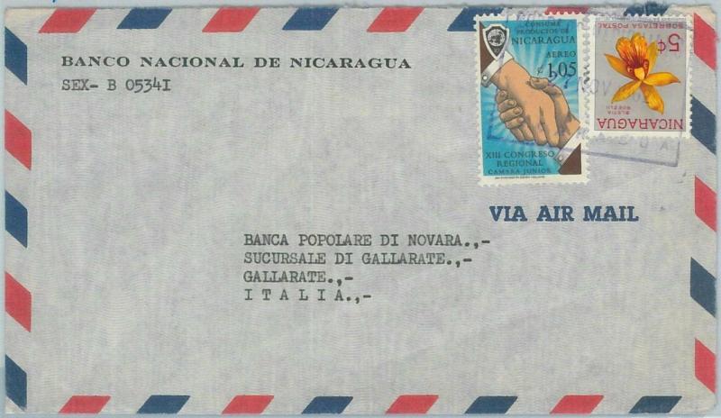 74462 - NICARAGUA - POSTAL HISTORY - AIRMAIL COVER to ITALY  1962 - ORCHIDS