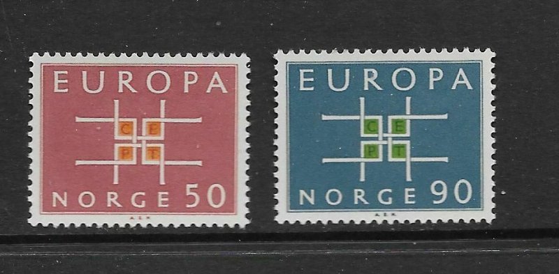 NORWAY - EUROPA 1963 - SCOTT 441 TO 442 - MNH