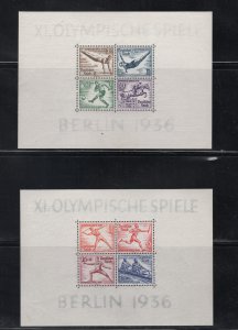 GERMANY # B91 & #B92 souvenir sheets VFNH