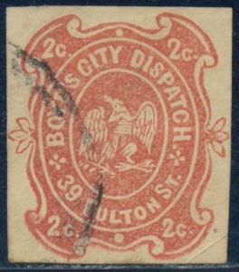 #20LU14 BOYD'S CITY DISPATCH LAID PAPER CUT SQUARE USED CV $300.00 BQ7825