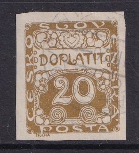 Czechoslovakia  Czech Republic  #J4  used  1918  postage due 20h