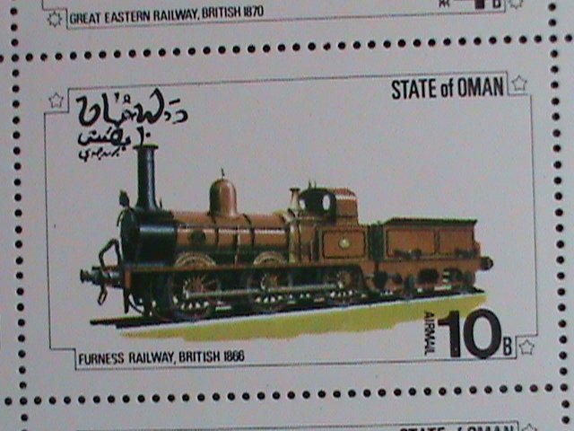 OMAN STAMP:WORLD FAMOUS CLASSIC TRAINS- STAMPS : MNH FULL SHEET VERY FINE