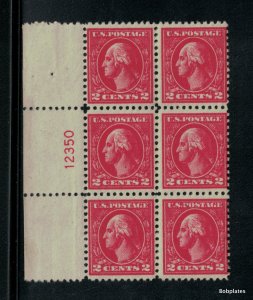 BOBPLATES #528B Washington Left Plate Block 12350 VF VLH SCV=$250