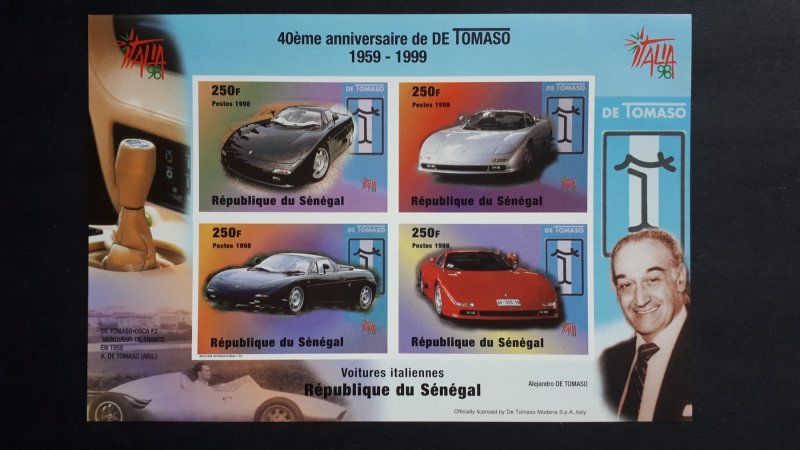 Cars - Tomaso - Senegal 1998. - Sheet imperforated ** MNH